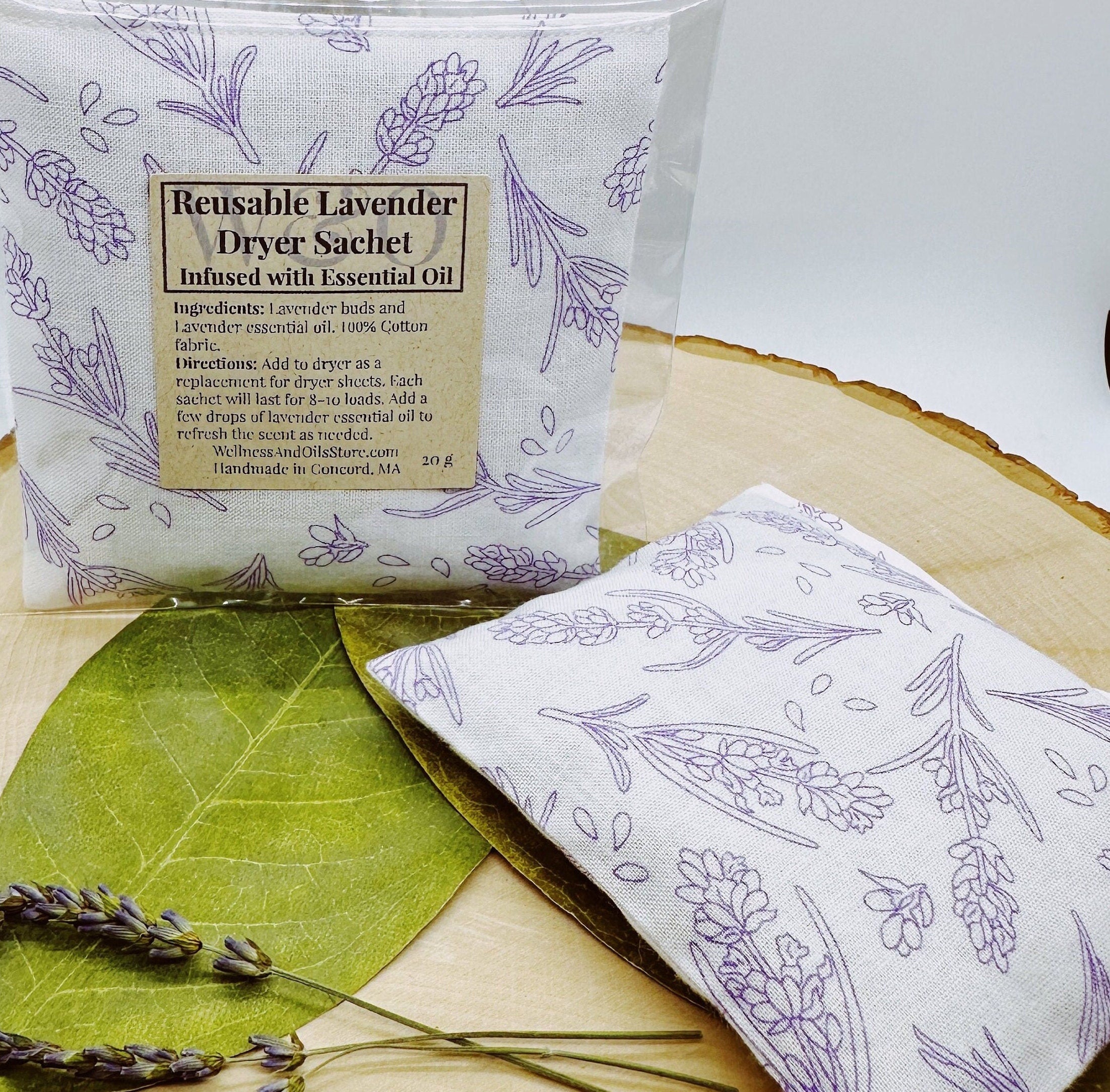 Lavender Dryer Sachet: Reusable Cotton Bag, Eco-Friendly Aromatherapy