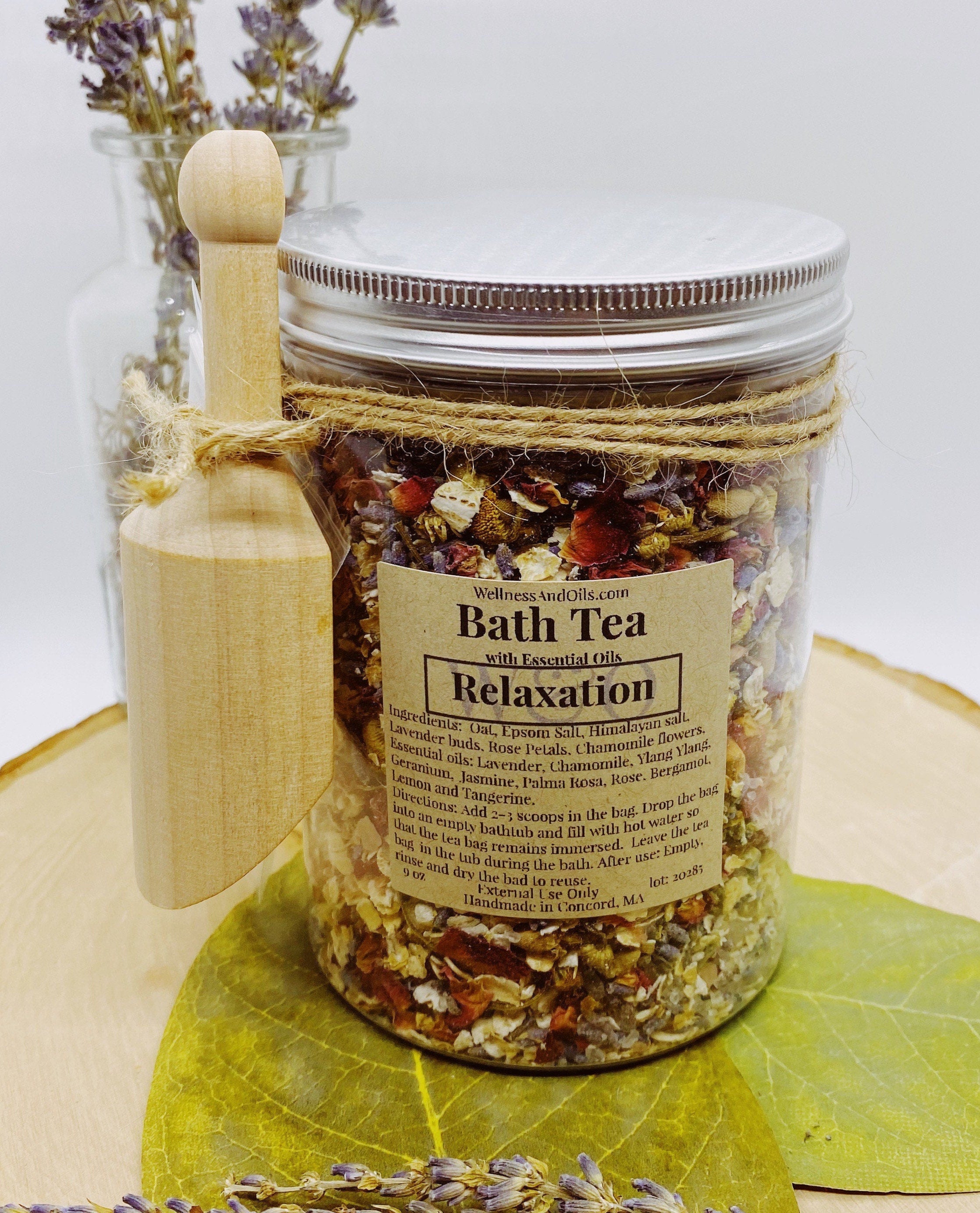 Bath Tea Infused with Essential Oils  Relaxation  Reusable Bag