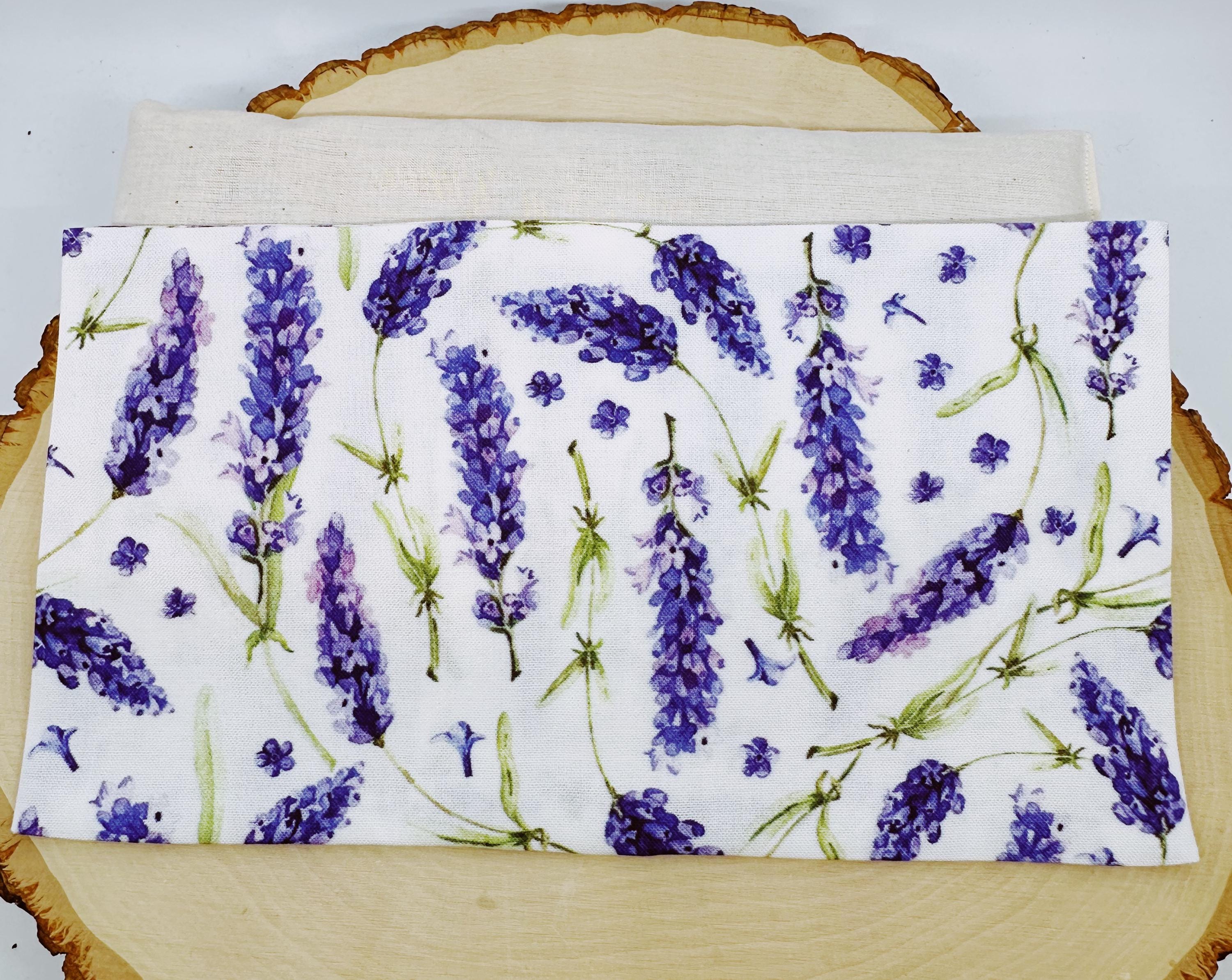 Handmade Lavender Eye Pillow: Weighted Cotton, Headache & Stress Relief, More Lavender White