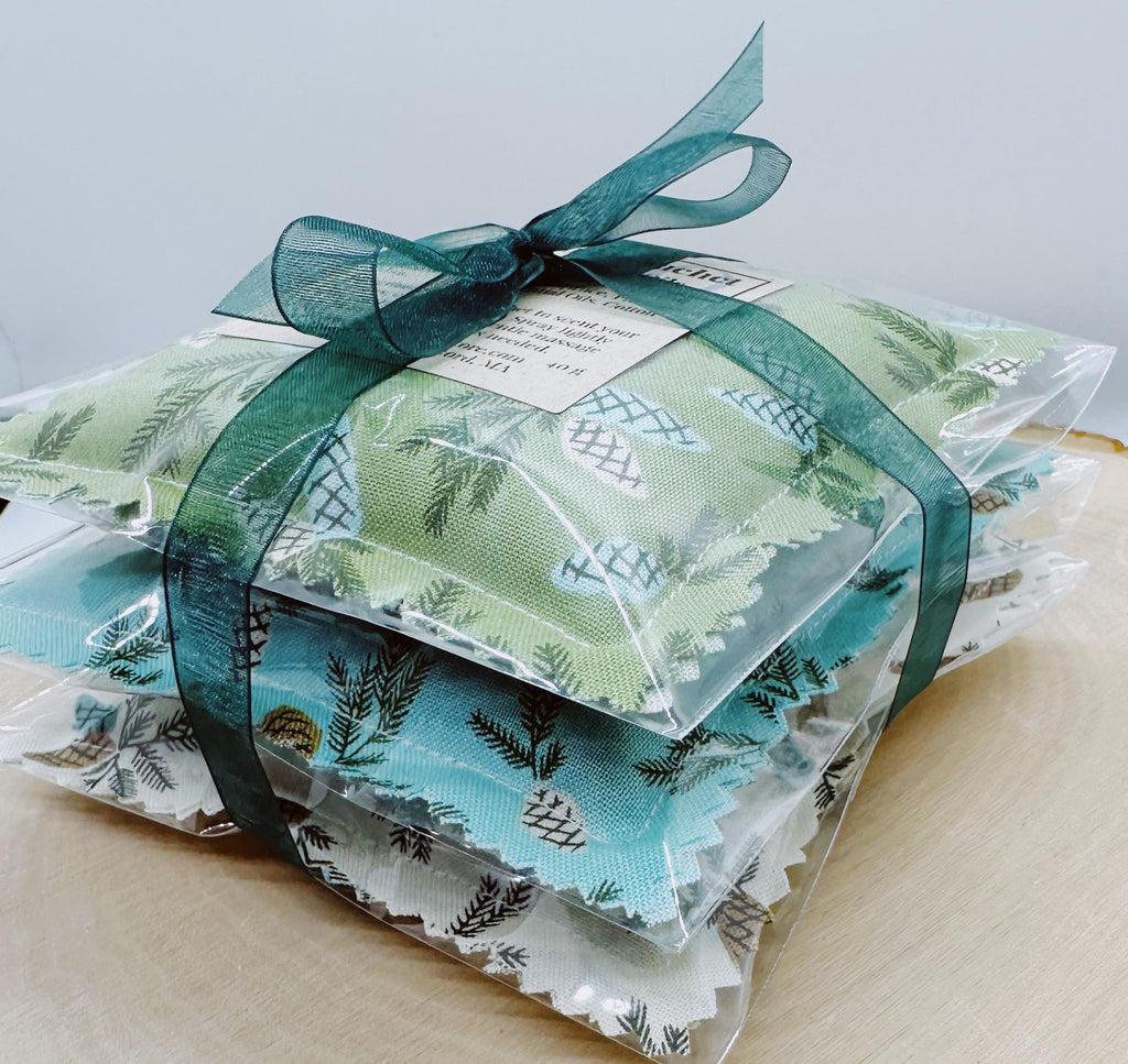 Balsam Fir Sachet Set: Essential Oils, Natural Freshener
