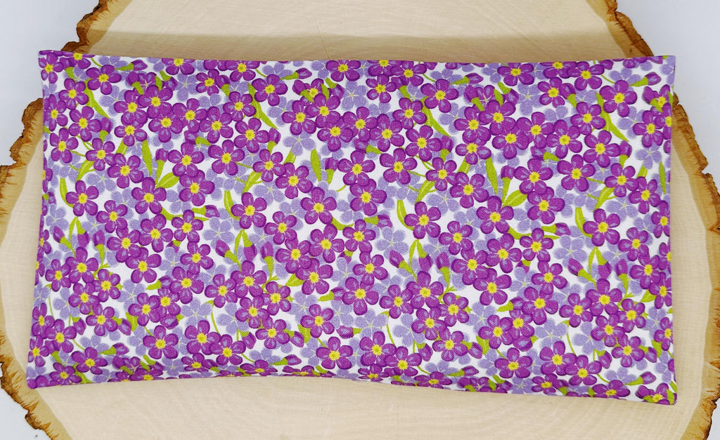 Handmade Lavender Eye Pillow: Weighted Cotton, Headache & Stress Relief, Forget Me Not