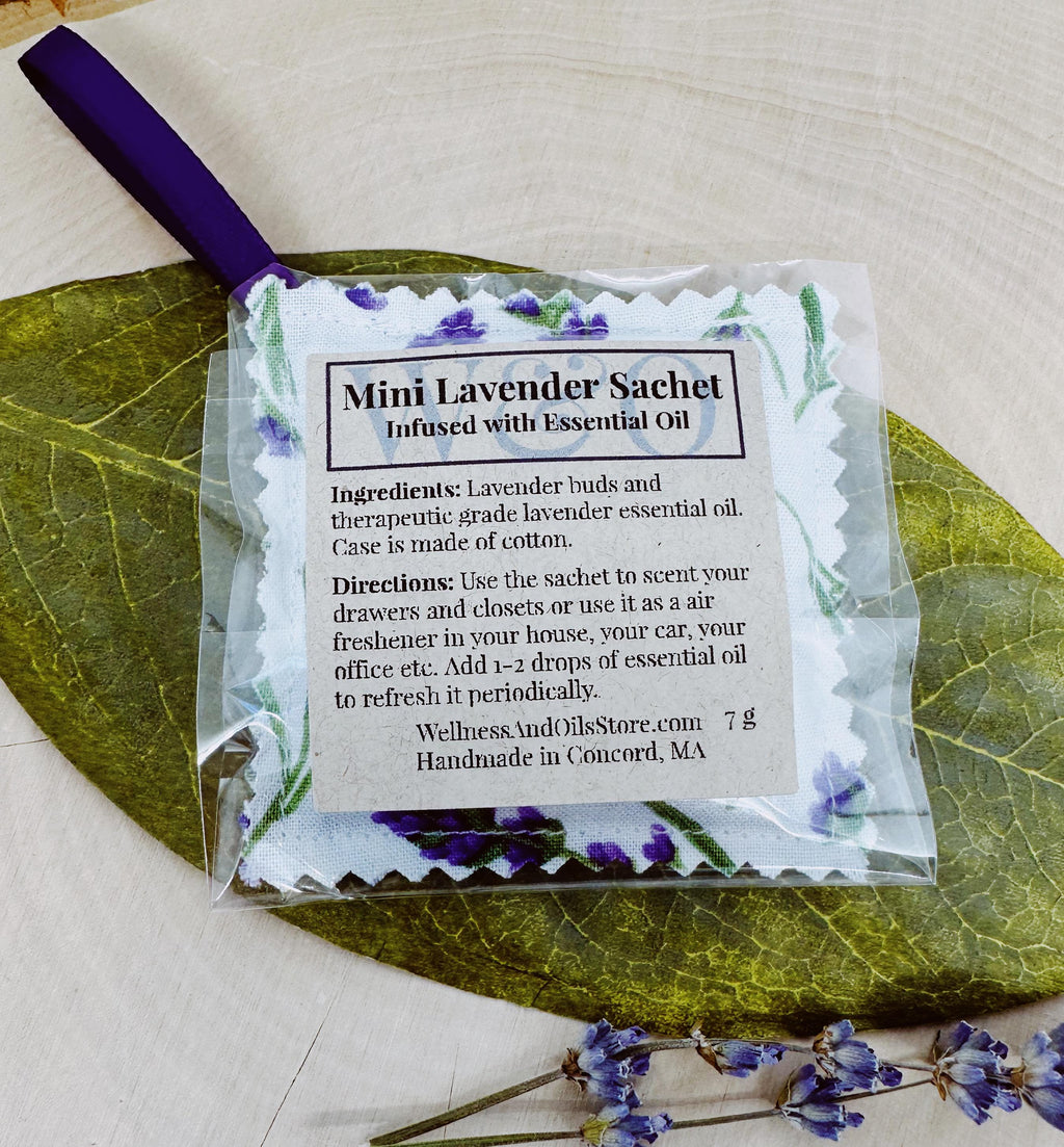 Set of 3 Mini Lavender Sachets Infused with Essential Oil