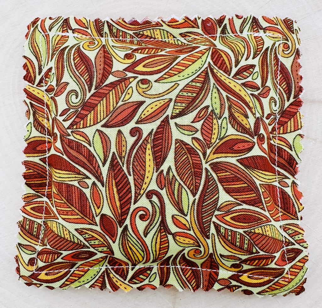 Handmade Natural Balsam Fir and Orange Essential Oil Pillow Sachet Abstract Design