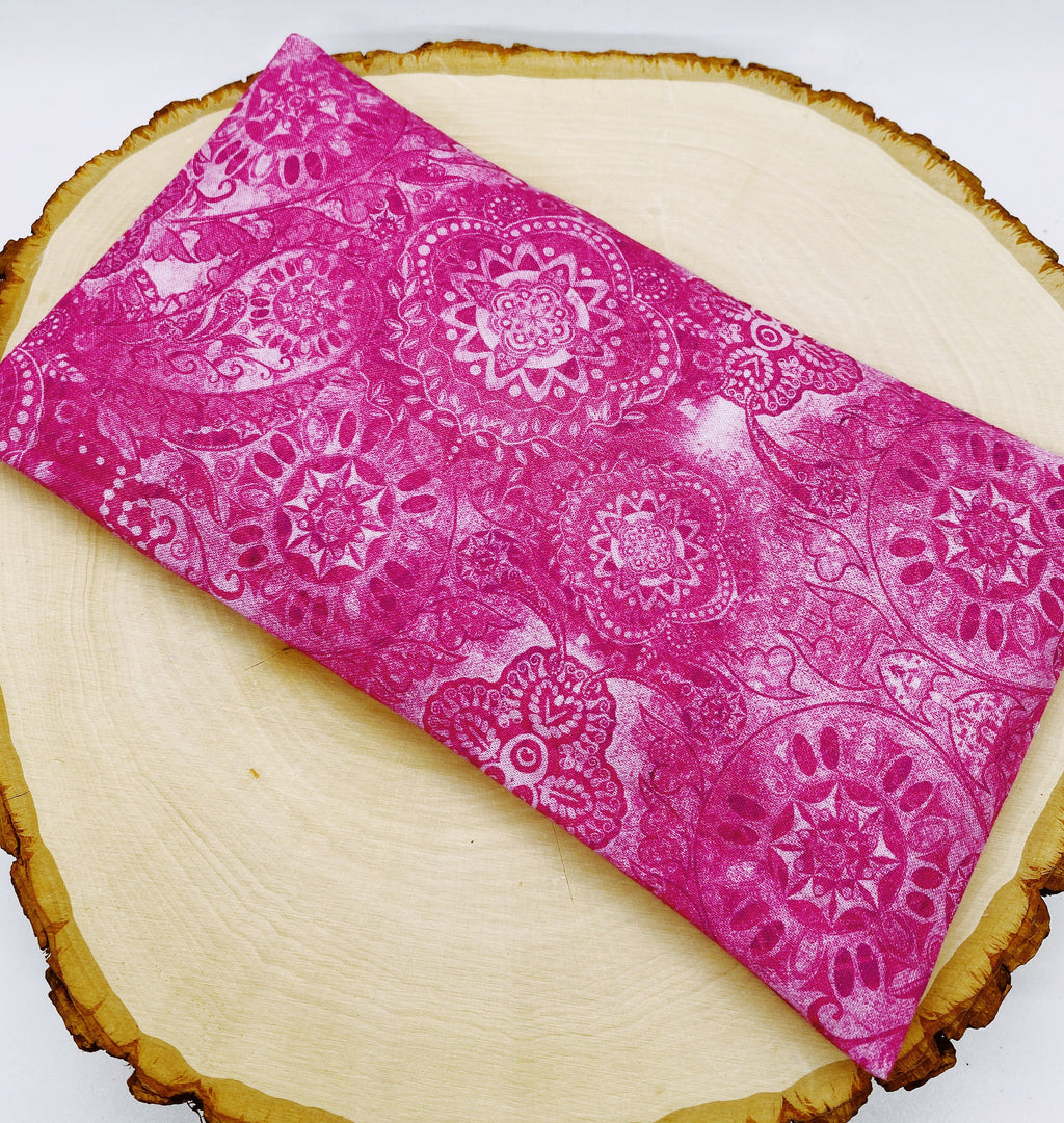 Lavender Eye Pillow: Weighted Flax Seed, Washable Cotton Cover