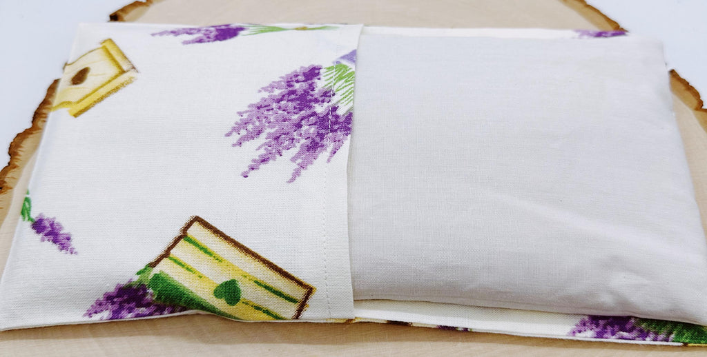 Handmade Lavender Eye Pillow: Weighted Aromatherapy, Washable Cotton Cover