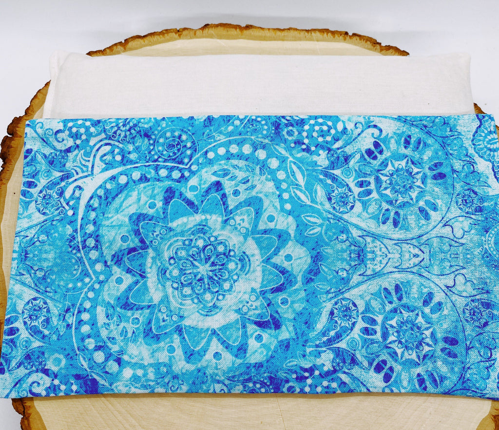 Lavender Eye Pillow: Weighted Flax Seed, Washable Cotton Cover