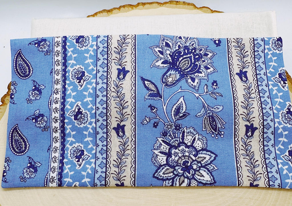 Handmade Lavender Eye Pillow: Weighted Cotton, Headache & Stress Relief, Provencal Blue