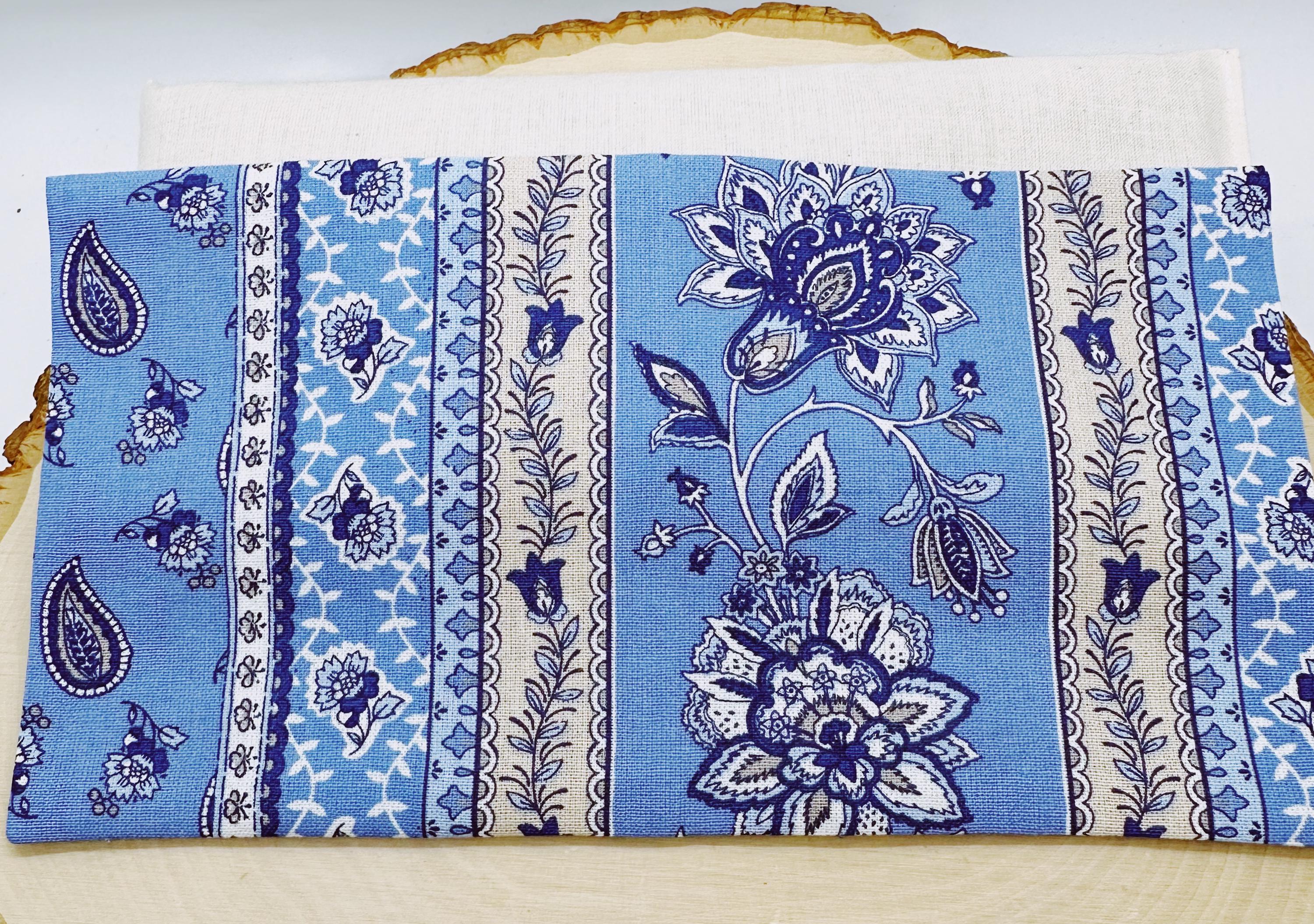 Handmade Lavender Eye Pillow: Weighted Cotton, Headache & Stress Relief, Provencal Blue