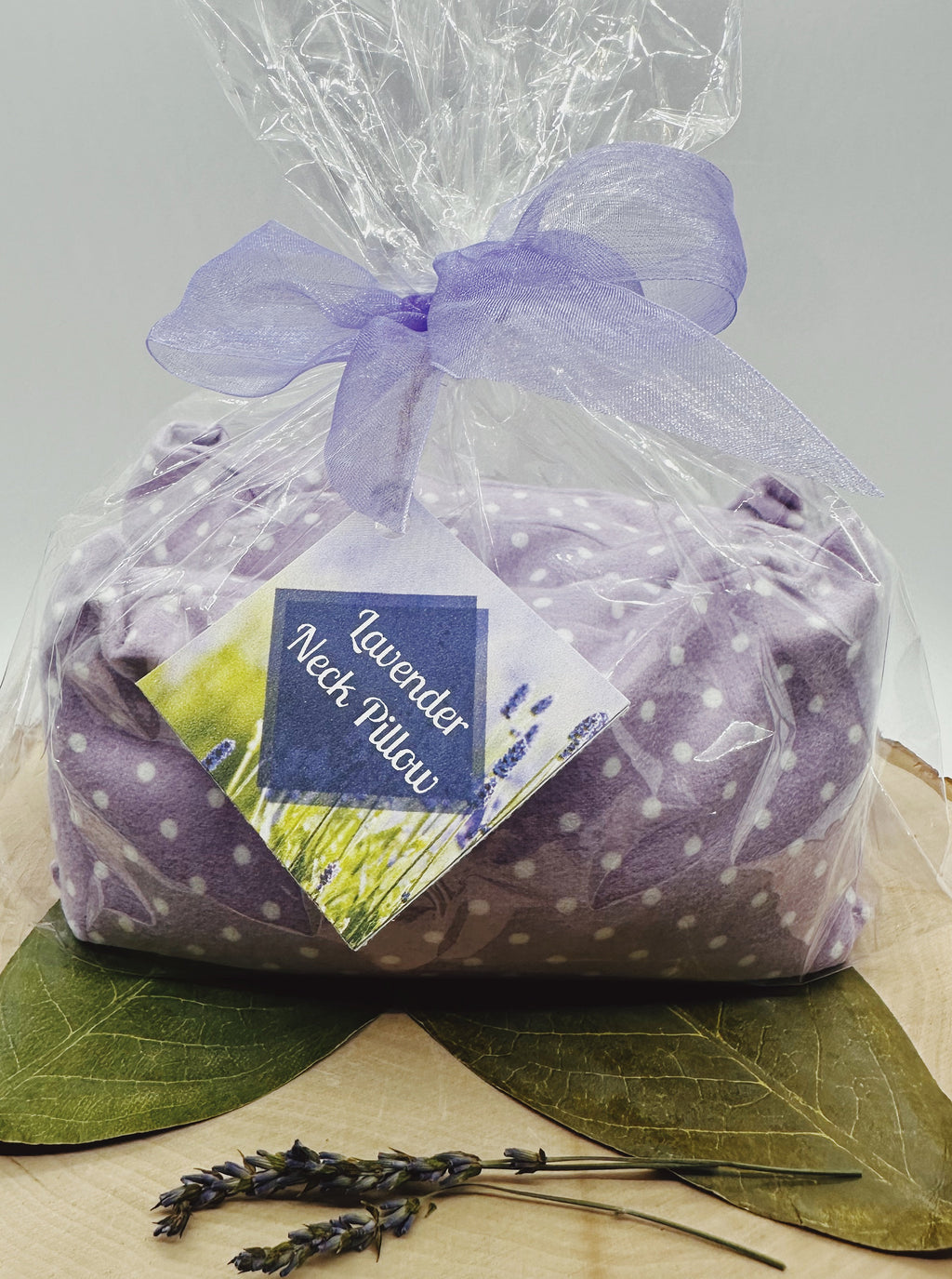 Lavender Neck Wrap Hot and Cold Therapy Lavender Polka Dots