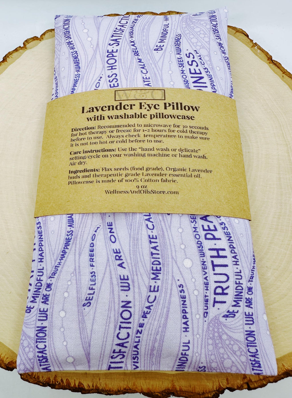 Handmade Lavender Eye Pillow: Weighted Cotton, Headache & Stress Relief, Be Mindful Lavender