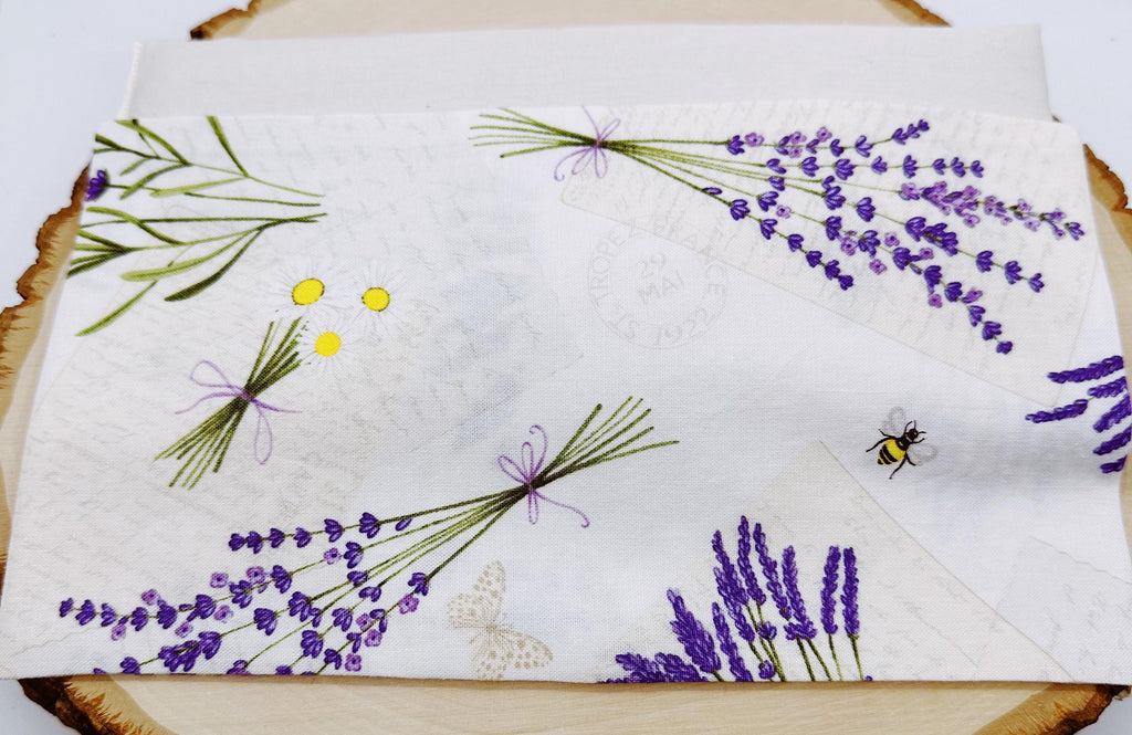 Handmade Lavender Eye Pillow: Weighted Flax Seed, Washable Cotton Cover