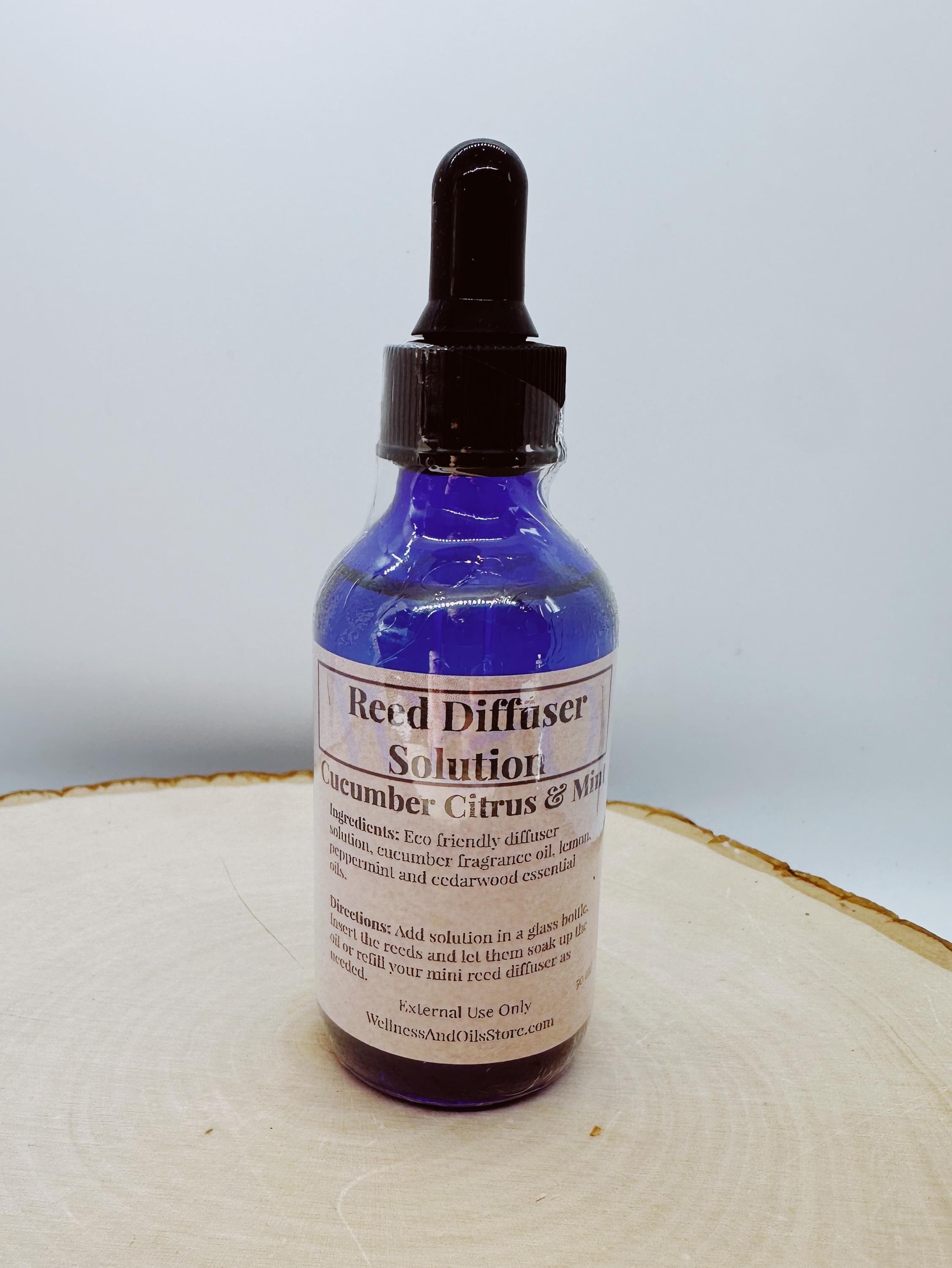 Reed Diffuser Cucumber Citrus Mint - Spa Scent Eco-friendly Essential Oils Fragrance
