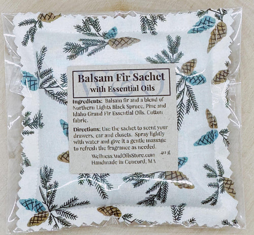 Balsam Fir Sachet Set: Handmade Essential Oil Air Freshener