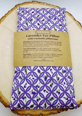 Natural Weighted Lavender Eye Pillow for Yoga, Headache Relief, Washable Cover,  Lavender Square White