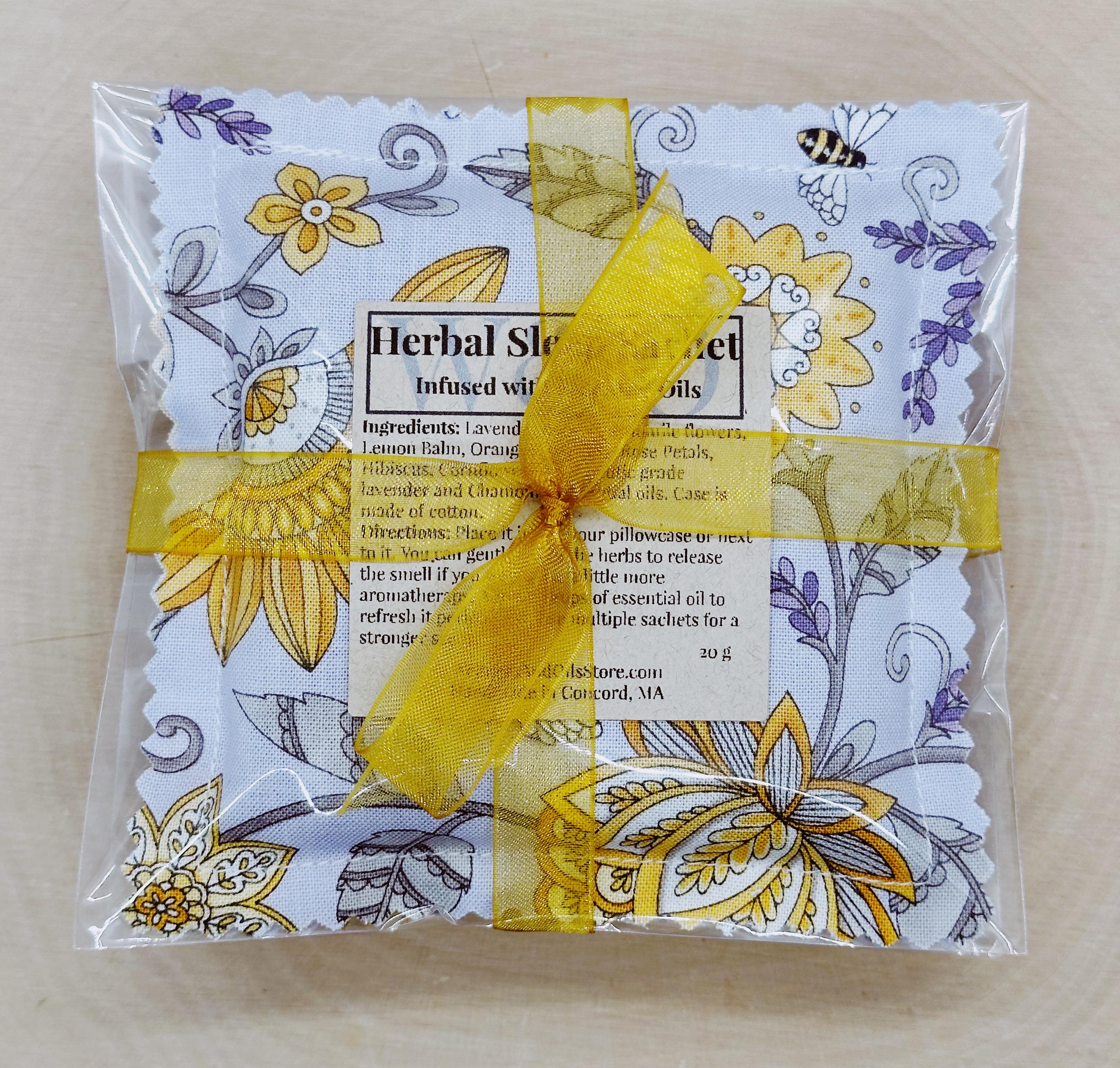Handmade Sleep Sachet Gift Set: Herbal Aromatherapy