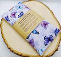 Handmade Lavender Eye Pillow: Weighted Cotton, Headache & Stress Relief Purple Butterflies