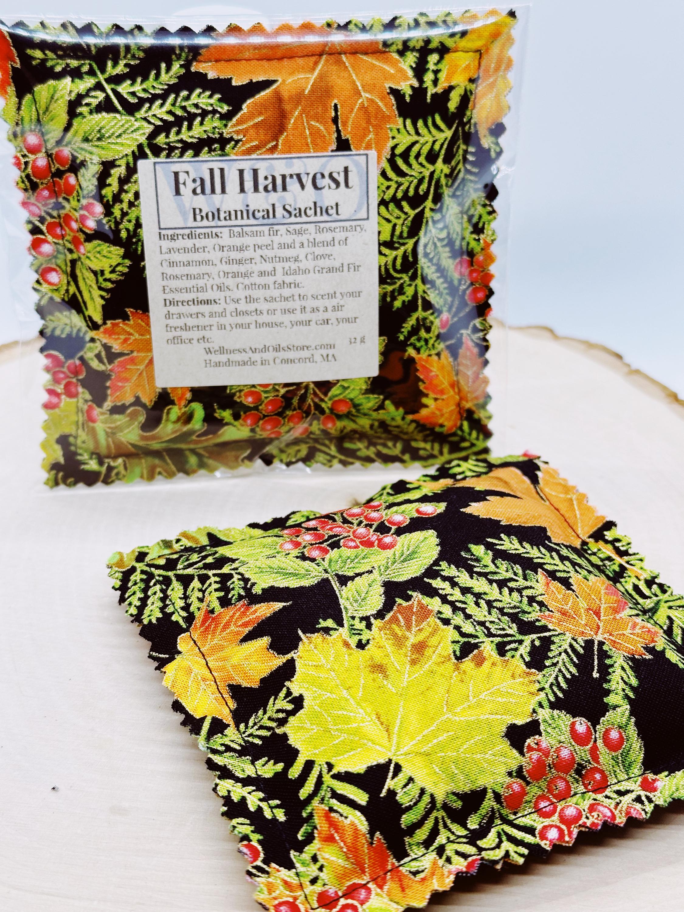 Autumn Aromatherapy Sachet with Botanical and Essential oils