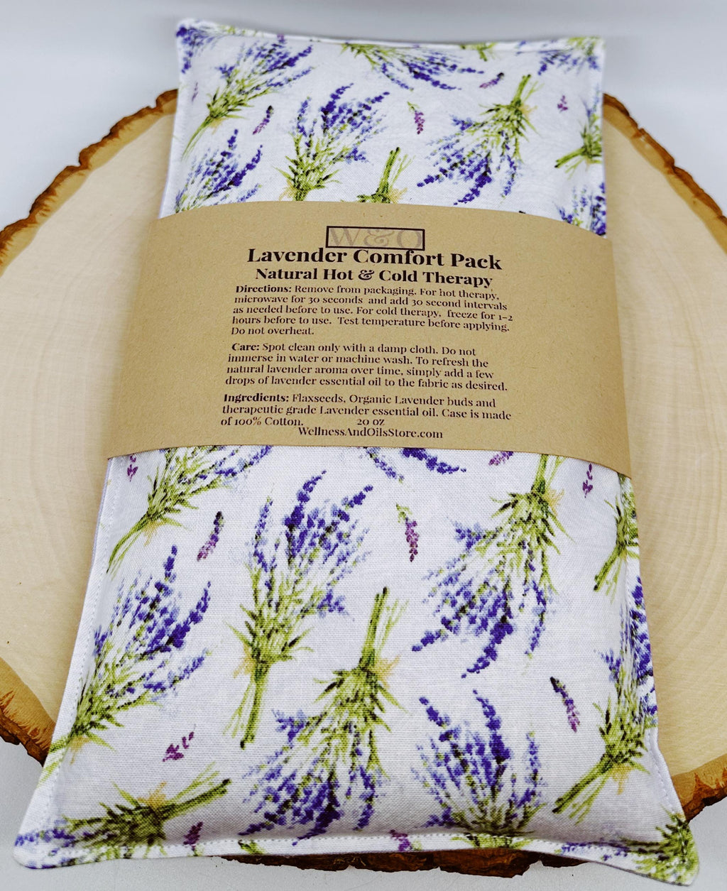Lavender Flaxseed Comfort Pillow, Hot Cold Therapy Pack, Lavender Bouquets