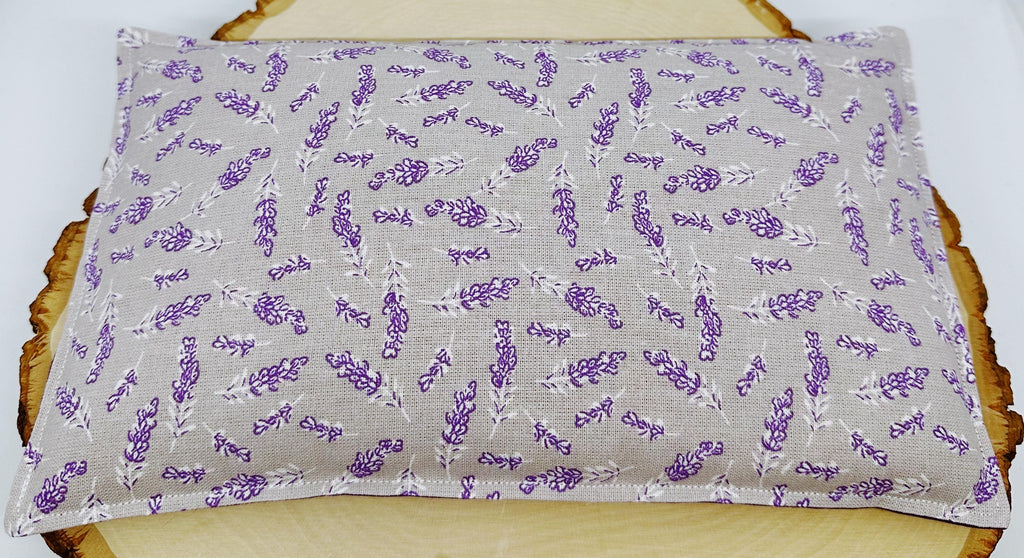 Lavender Flaxseed Comfort Pillow, Hot Cold Therapy Pack, Provence Lavender Gray or Purple