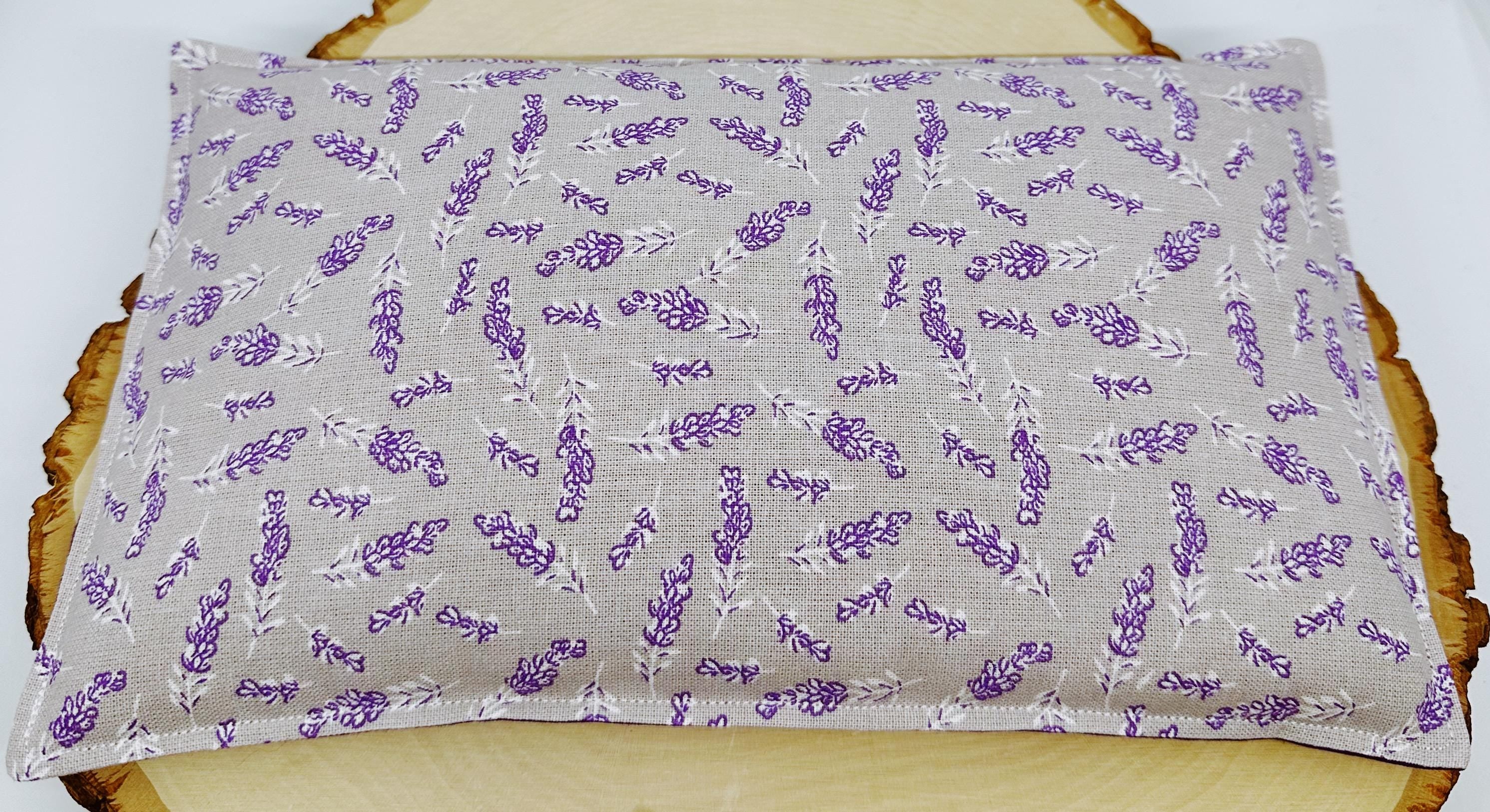 Lavender Flaxseed Comfort Pillow, Hot Cold Therapy Pack, Provence Lavender Gray or Purple