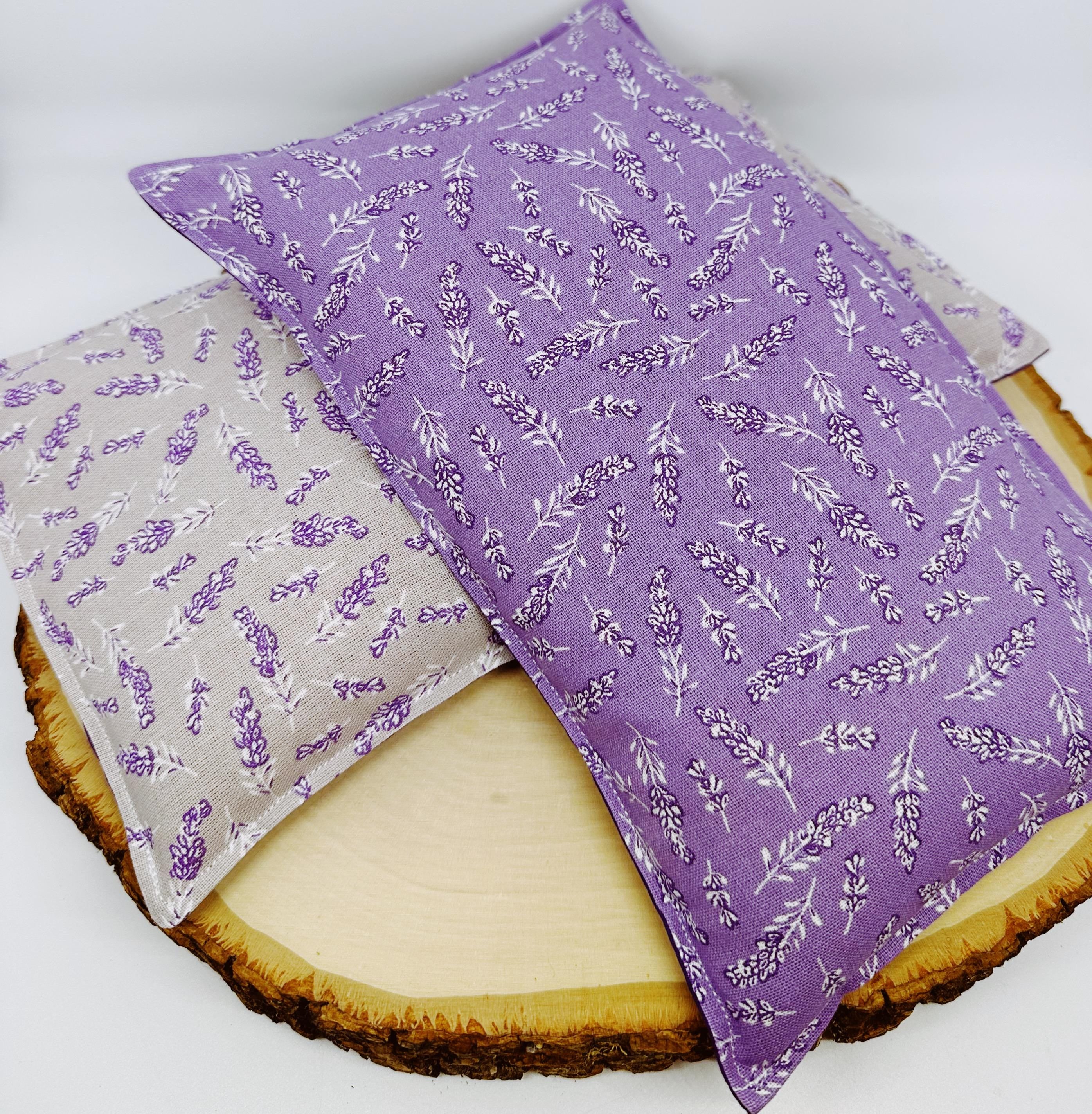 Lavender Flaxseed Comfort Pillow, Hot Cold Therapy Pack, Provence Lavender Gray or Purple