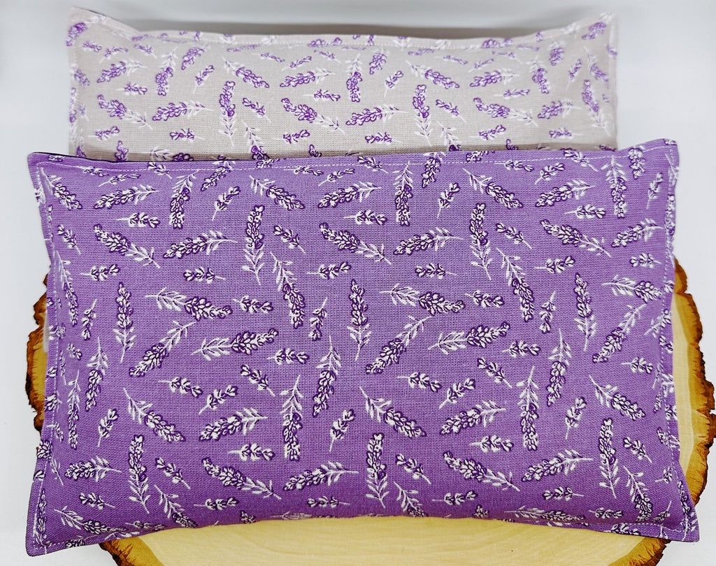 Lavender Flaxseed Comfort Pillow, Hot Cold Therapy Pack, Provence Lavender Gray or Purple