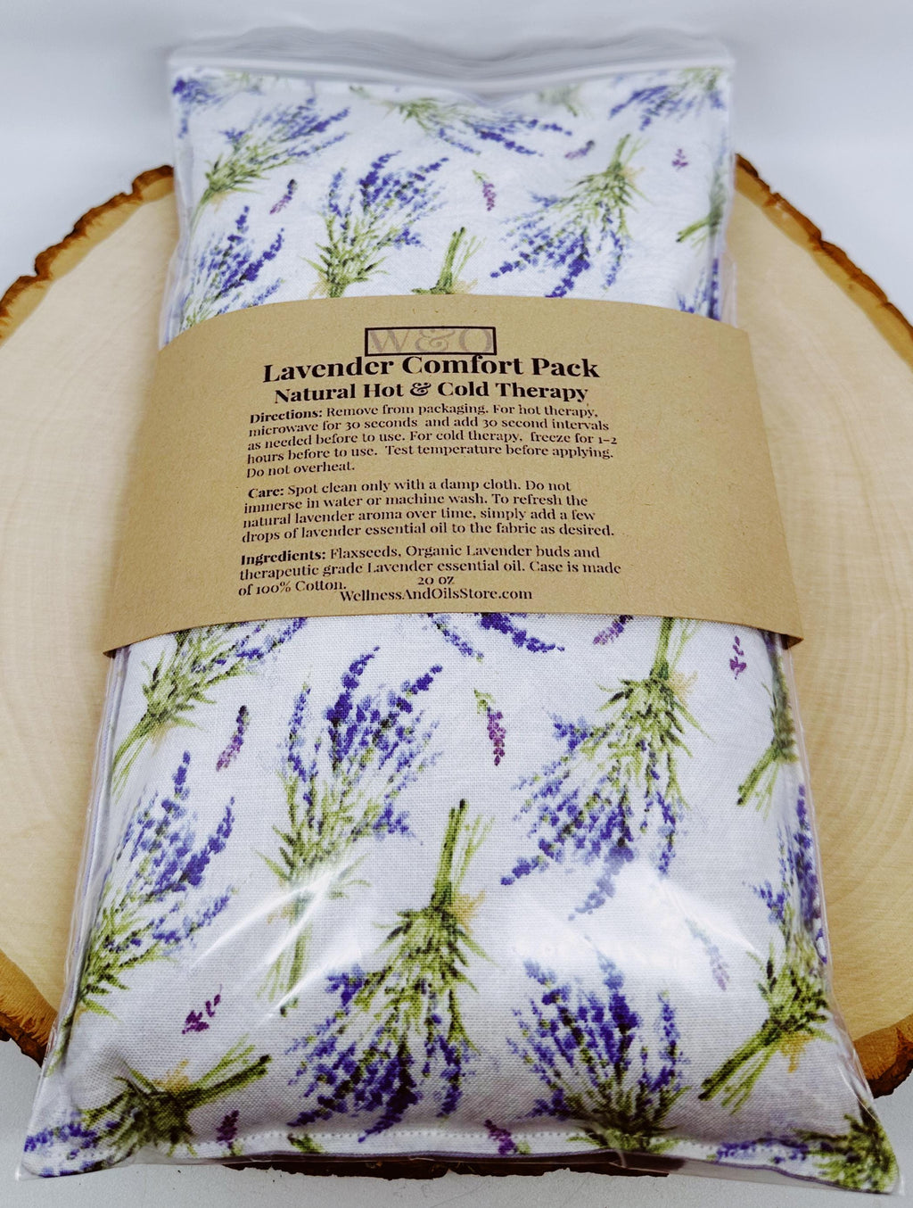Lavender Flaxseed Comfort Pillow, Hot Cold Therapy Pack, Lavender Bouquets