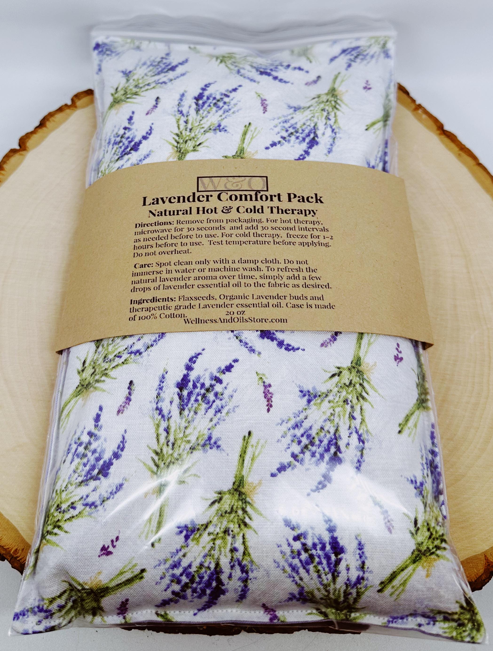 Lavender Flaxseed Comfort Pillow, Hot Cold Therapy Pack, Lavender Bouquets