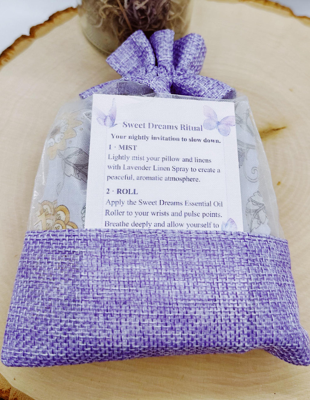 Sweet Dreams Lavender Sleep Gift Set – Bedtime Ritual, Linen Spray, Essential Oil Roller & Sleep Sachet, Self Care Gift for Her
